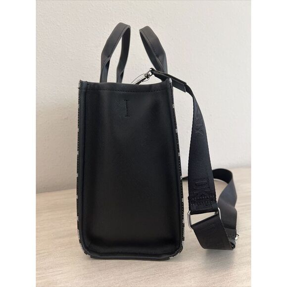 DKNY Hadlee Medium LARGE Tote LOGO Crossbody BLACK GRAY White Handbag Purse - Picture 6 of 16